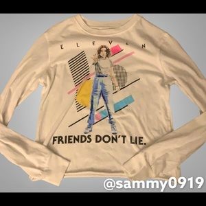 Target stranger things friends don’t lie crop top